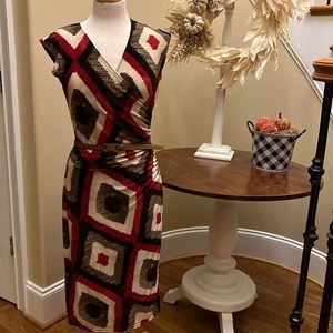 Lauren Ralph Lauren dress with the belt, fall colors🍁 medium